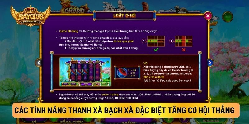 Các Tính Năng Thanh Xà Bạch Xà Đặc Biệt Tăng Cơ Hội Thắng